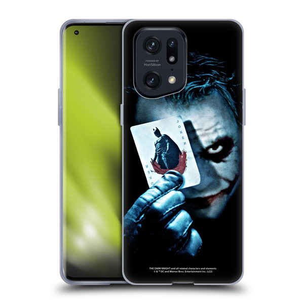 The Dark Knight Key Art Joker Card Soft Gel Case for OPPO Find X5 Pro