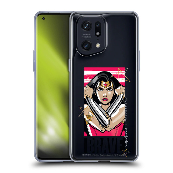 Wonder Woman DC Comics Graphic Arts Brave Soft Gel Case for OPPO Find X5 Pro