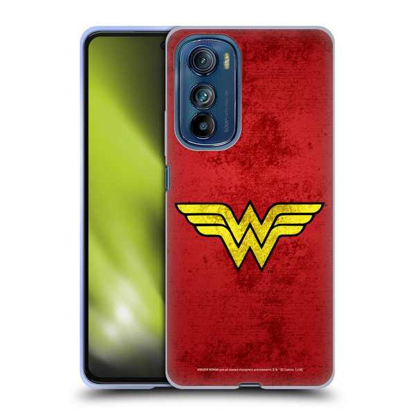 Wonder Woman DC Comics Logos Distressed Look Soft Gel Case for Motorola Edge 30