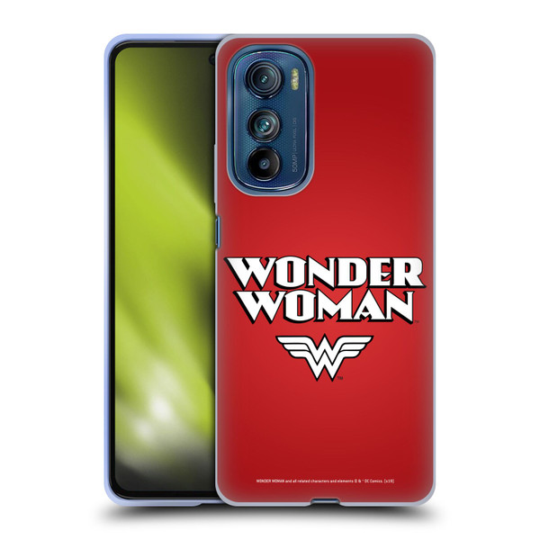 Wonder Woman DC Comics Logos Text Soft Gel Case for Motorola Edge 30