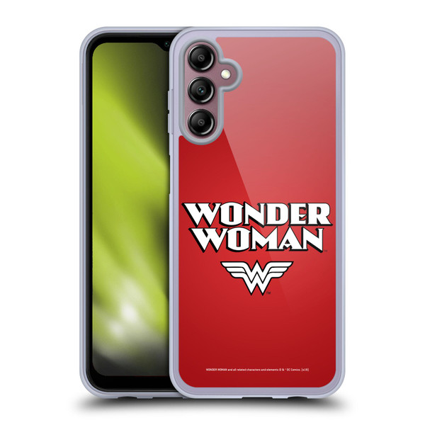 Wonder Woman DC Comics Logos Text Soft Gel Case for Samsung Galaxy A14 5G