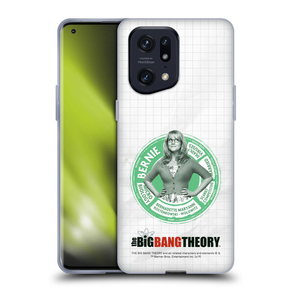 The Big Bang Theory Character Attributes Bernadette Soft Gel Case for OPPO Find X5 Pro