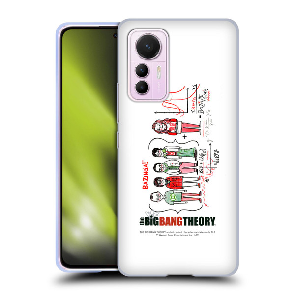 The Big Bang Theory Graphics Arts 2 Doodle Group Soft Gel Case for Xiaomi 12 Lite
