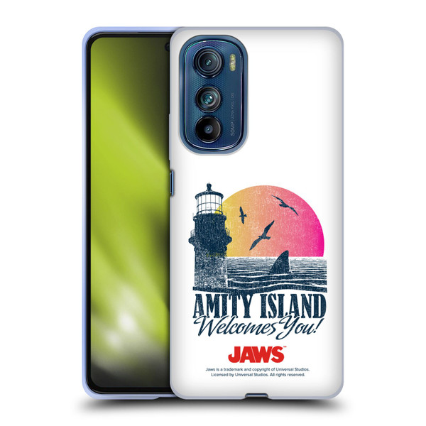 Jaws I Key Art Amity Island Soft Gel Case for Motorola Edge 30