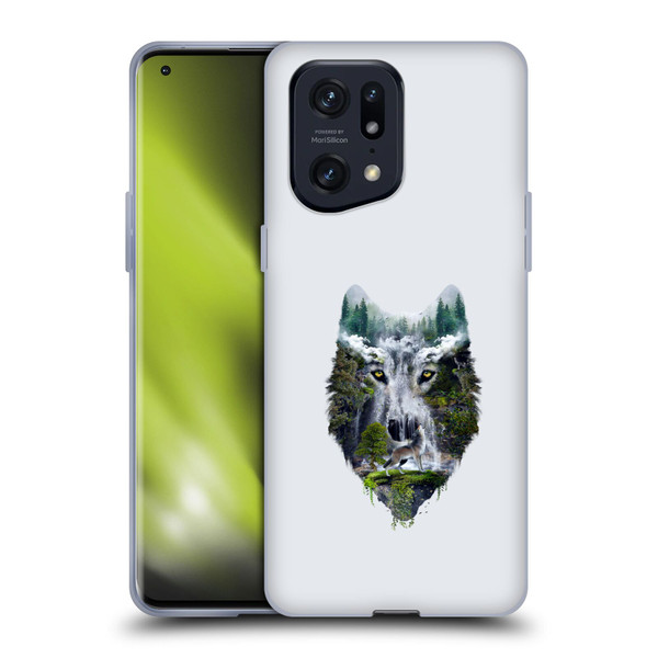 Riza Peker Animal Abstract Wolf Nature Soft Gel Case for OPPO Find X5 Pro