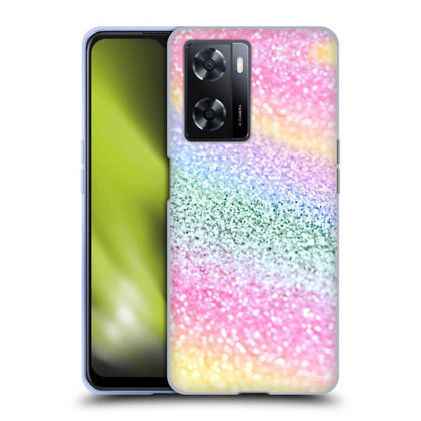 Monika Strigel Glitter Collection Unircorn Rainbow Soft Gel Case for OPPO A57s