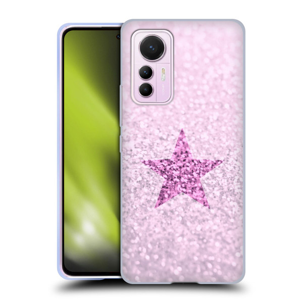 Monika Strigel Glitter Star Pastel Pink Soft Gel Case for Xiaomi 12 Lite