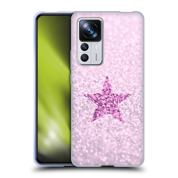 Monika Strigel Glitter Star Pastel Pink Soft Gel Case for Xiaomi 12T Pro