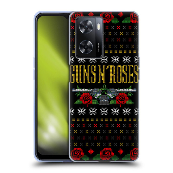 Guns N' Roses Christmas Text Logo Pistol Soft Gel Case for OPPO A57s