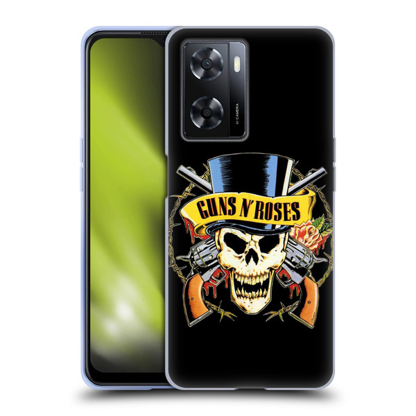 Guns N' Roses Key Art Top Hat Skull Soft Gel Case for OPPO A57s