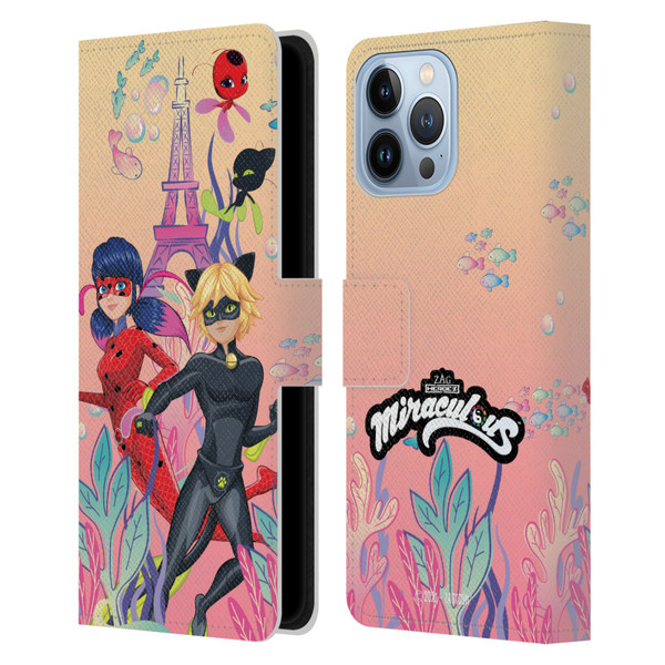 Miraculous Tales of Ladybug & Cat Noir Aqua Ladybug Aqua Power Leather Book Wallet Case Cover For Apple iPhone 13 Pro Max
