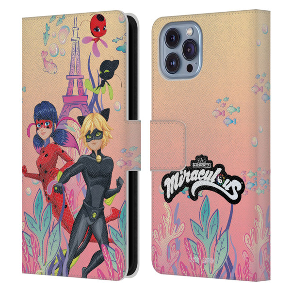 Miraculous Tales of Ladybug & Cat Noir Aqua Ladybug Aqua Power Leather Book Wallet Case Cover For Apple iPhone 14