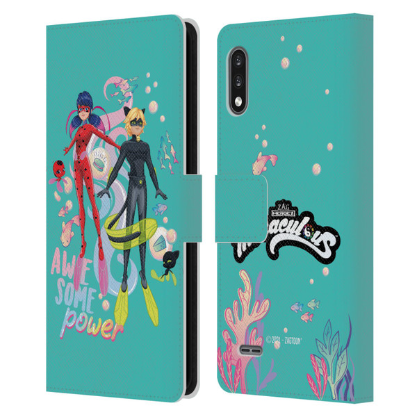 Miraculous Tales of Ladybug & Cat Noir Aqua Ladybug Awesome Power Leather Book Wallet Case Cover For LG K22