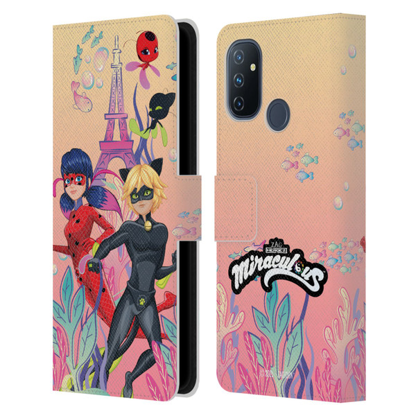 Miraculous Tales of Ladybug & Cat Noir Aqua Ladybug Aqua Power Leather Book Wallet Case Cover For OnePlus Nord N100