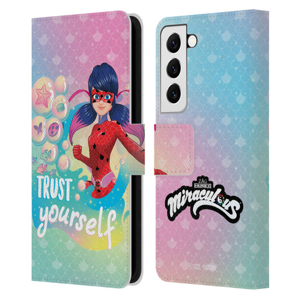 Miraculous Tales of Ladybug & Cat Noir Aqua Ladybug Trust Yourself Leather Book Wallet Case Cover For Samsung Galaxy S22 5G