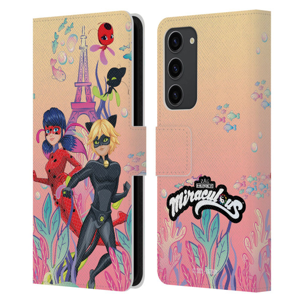 Miraculous Tales of Ladybug & Cat Noir Aqua Ladybug Aqua Power Leather Book Wallet Case Cover For Samsung Galaxy S23+ 5G