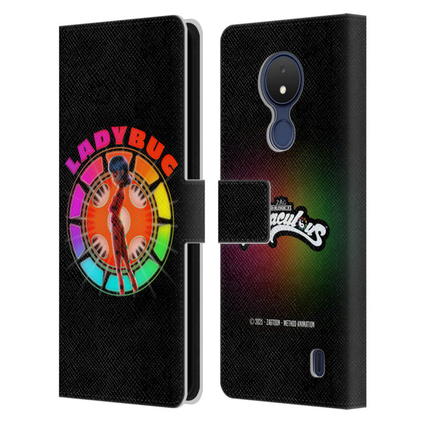 Miraculous Tales of Ladybug & Cat Noir Graphics Rainbow Leather Book Wallet Case Cover For Nokia C21