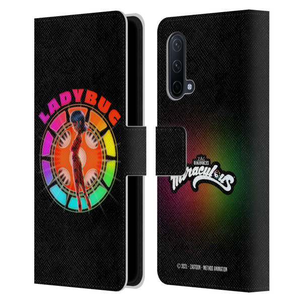 Miraculous Tales of Ladybug & Cat Noir Graphics Rainbow Leather Book Wallet Case Cover For OnePlus Nord CE 5G