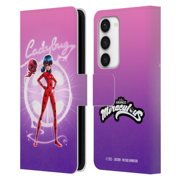 Miraculous Tales of Ladybug & Cat Noir Graphics Ladybug Leather Book Wallet Case Cover For Samsung Galaxy S23 5G