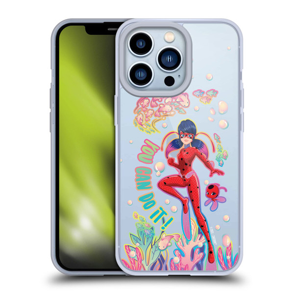 Miraculous Tales of Ladybug & Cat Noir Aqua Ladybug You Can Do It Soft Gel Case for Apple iPhone 13 Pro