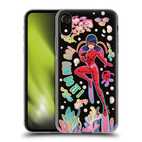 Miraculous Tales of Ladybug & Cat Noir Aqua Ladybug You Can Do It Soft Gel Case for Apple iPhone XR