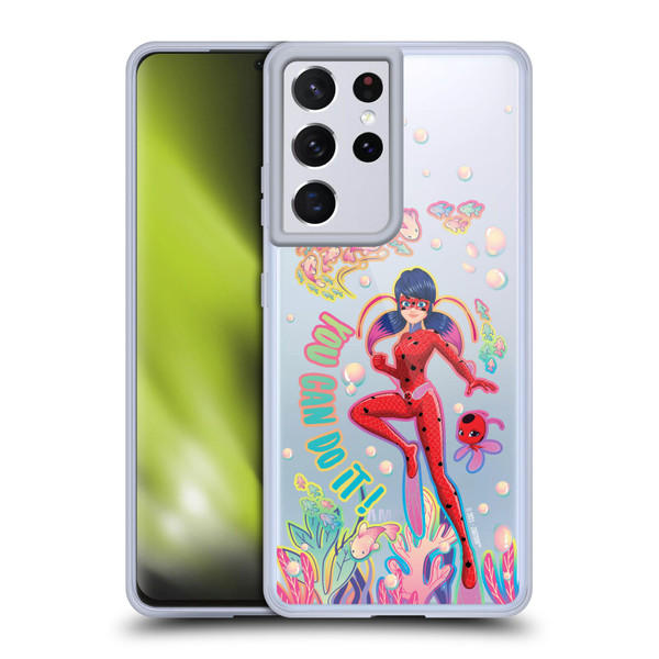 Miraculous Tales of Ladybug & Cat Noir Aqua Ladybug You Can Do It Soft Gel Case for Samsung Galaxy S21 Ultra 5G