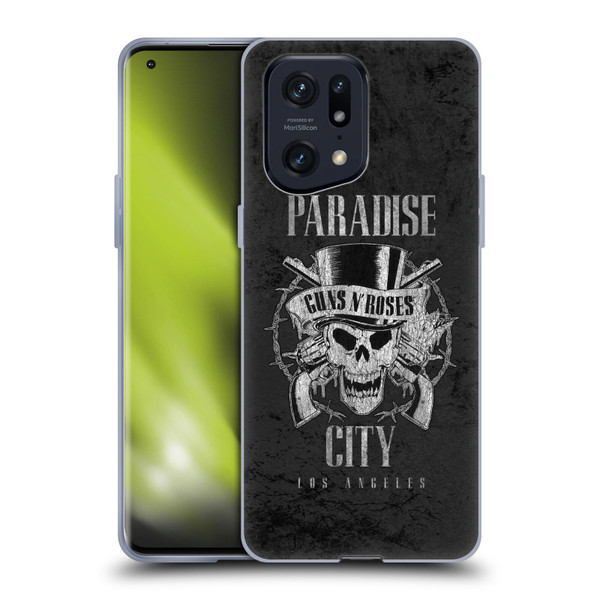 Guns N' Roses Vintage Paradise City Soft Gel Case for OPPO Find X5 Pro