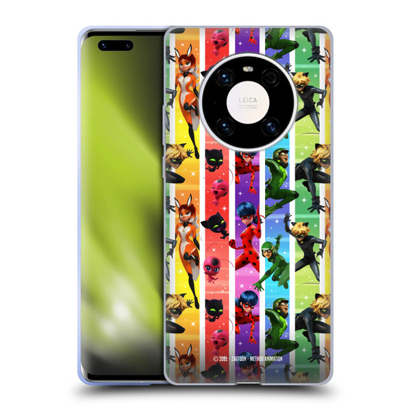 Miraculous Tales of Ladybug & Cat Noir Graphics Pattern Soft Gel Case for Huawei Mate 40 Pro 5G