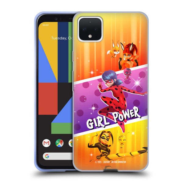Miraculous Tales of Ladybug & Cat Noir Graphics Girl Power Soft Gel Case for Google Pixel 4 XL