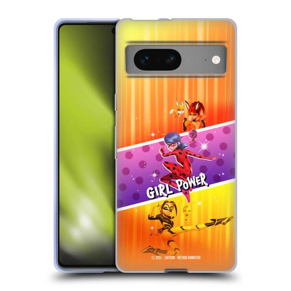 Miraculous Tales of Ladybug & Cat Noir Graphics Girl Power Soft Gel Case for Google Pixel 7