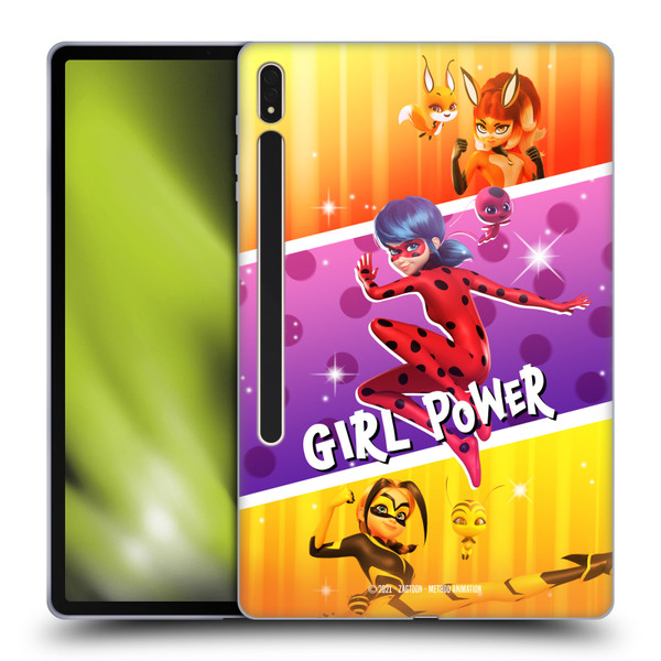 Miraculous Tales of Ladybug & Cat Noir Graphics Girl Power Soft Gel Case for Samsung Galaxy Tab S8 Plus