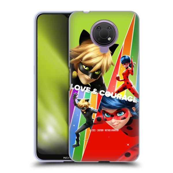 Miraculous Tales of Ladybug & Cat Noir Graphics Love & Courage Soft Gel Case for Nokia G10