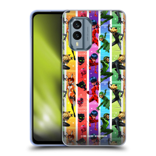Miraculous Tales of Ladybug & Cat Noir Graphics Pattern Soft Gel Case for Nokia X30