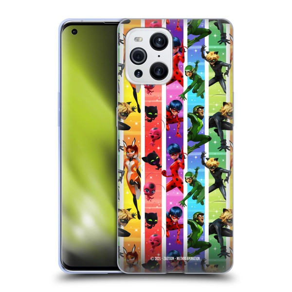 Miraculous Tales of Ladybug & Cat Noir Graphics Pattern Soft Gel Case for OPPO Find X3 / Pro