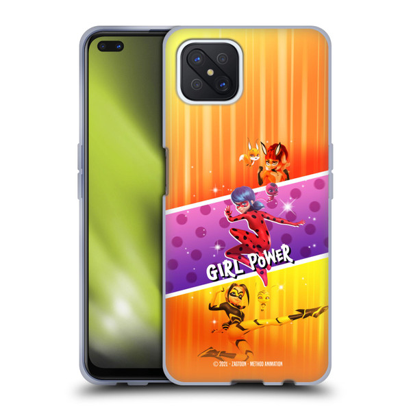 Miraculous Tales of Ladybug & Cat Noir Graphics Girl Power Soft Gel Case for OPPO Reno4 Z 5G
