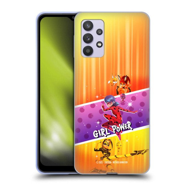Miraculous Tales of Ladybug & Cat Noir Graphics Girl Power Soft Gel Case for Samsung Galaxy A32 5G / M32 5G (2021)