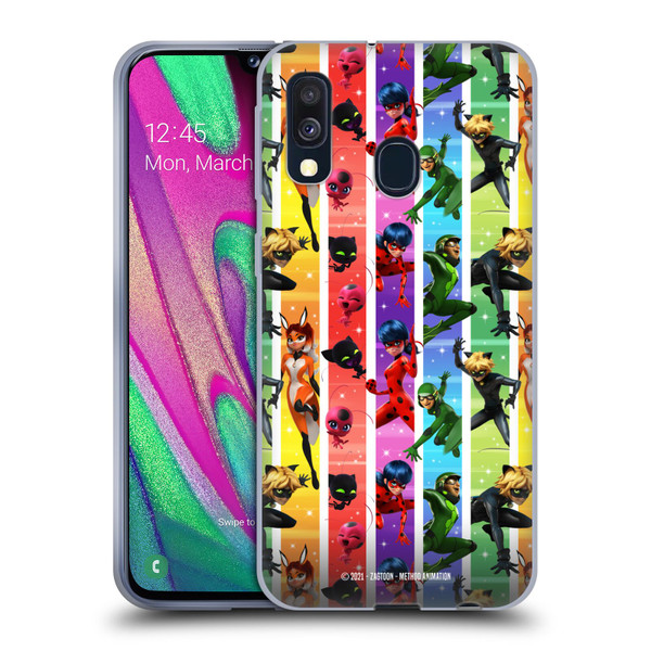 Miraculous Tales of Ladybug & Cat Noir Graphics Pattern Soft Gel Case for Samsung Galaxy A40 (2019)