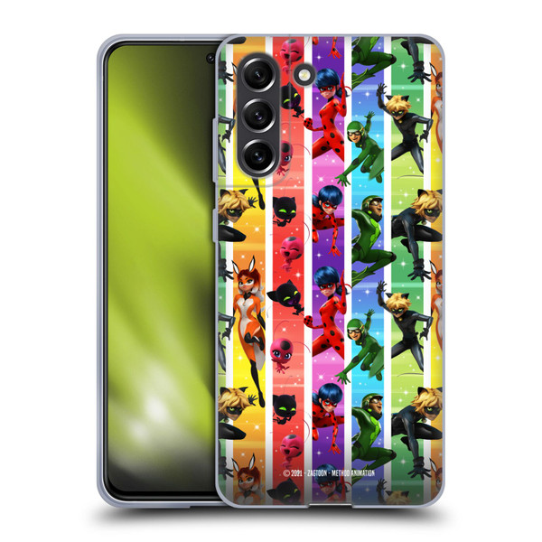 Miraculous Tales of Ladybug & Cat Noir Graphics Pattern Soft Gel Case for Samsung Galaxy S21 FE 5G