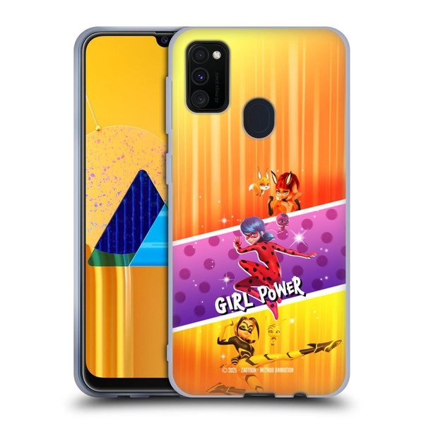 Miraculous Tales of Ladybug & Cat Noir Graphics Girl Power Soft Gel Case for Samsung Galaxy M30s (2019)/M21 (2020)