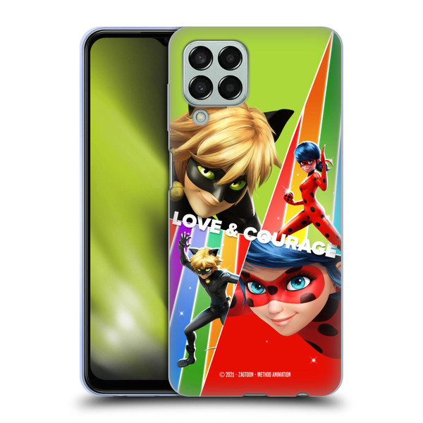 Miraculous Tales of Ladybug & Cat Noir Graphics Love & Courage Soft Gel Case for Samsung Galaxy M33 (2022)