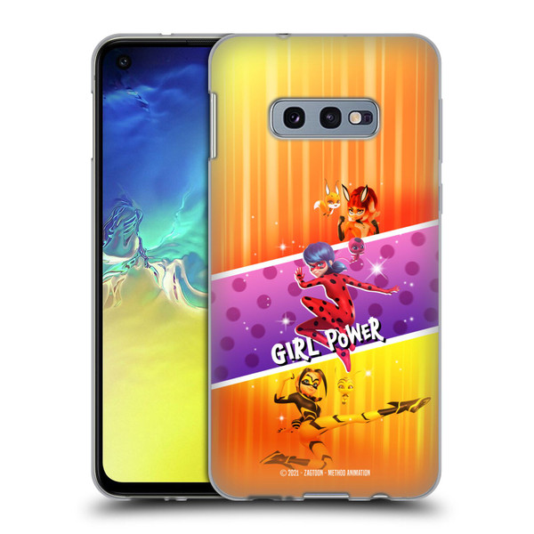 Miraculous Tales of Ladybug & Cat Noir Graphics Girl Power Soft Gel Case for Samsung Galaxy S10e