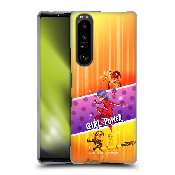 Miraculous Tales of Ladybug & Cat Noir Graphics Girl Power Soft Gel Case for Sony Xperia 1 III