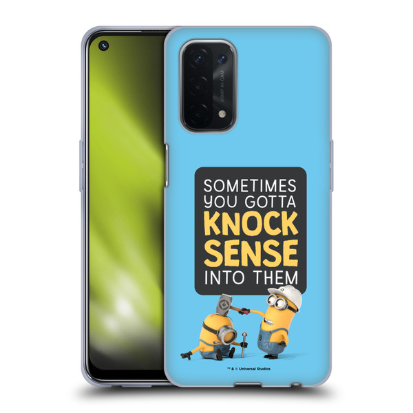 Despicable Me Funny Minions Knock Sense Soft Gel Case for OPPO A54 5G
