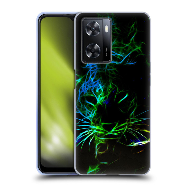 Simone Gatterwe Animals Neon Leopard Soft Gel Case for OPPO A57s