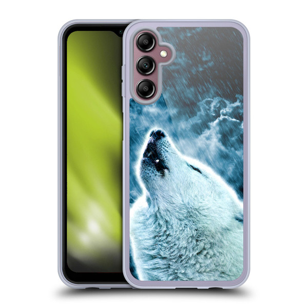 Simone Gatterwe Animals 2 Howling Wolf Soft Gel Case for Samsung Galaxy A14 5G