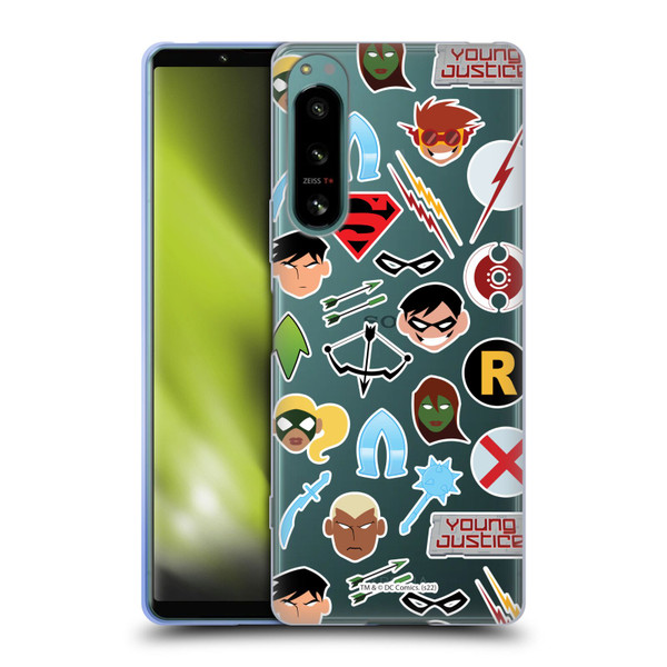 Young Justice Graphics Icons Soft Gel Case for Sony Xperia 5 IV