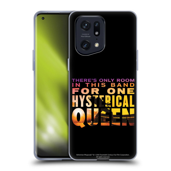 Queen Bohemian Rhapsody Hysterical Quote Soft Gel Case for OPPO Find X5 Pro