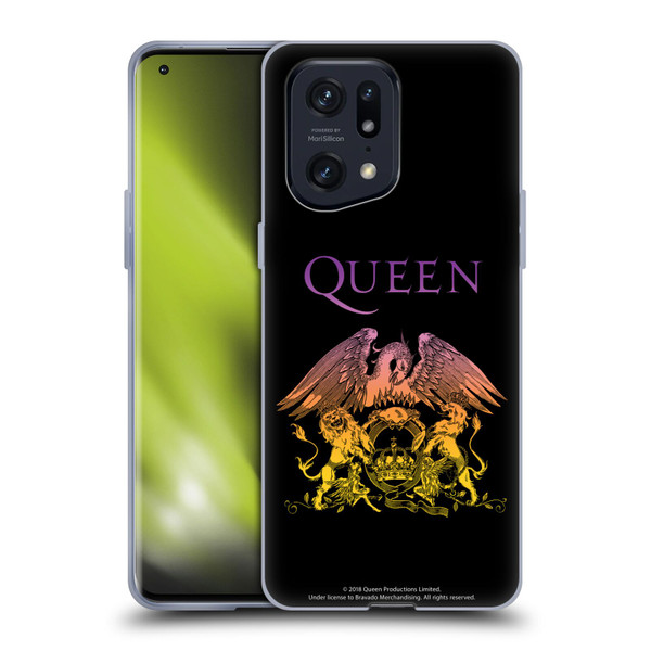 Queen Bohemian Rhapsody Logo Crest Soft Gel Case for OPPO Find X5 Pro