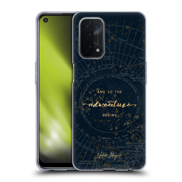 Nature Magick So The Adventure Begins Quote Star Map Soft Gel Case for OPPO A54 5G