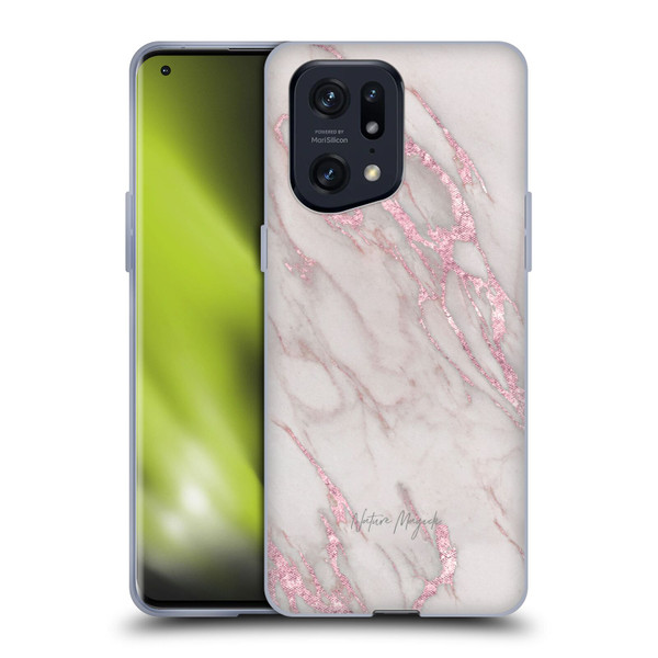 Nature Magick Marble Metallics Pink Soft Gel Case for OPPO Find X5 Pro